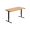 Pracovný stôl RUN, PO, 3S, 160x64,5-130,5x80 cm, dub/čierna