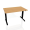Pracovný stôl Motion, ZO, 3S, 140x61 - 128x80 cm, buk/čierna