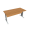 Rokovací stôl Cross, 160x75,5x80 cm, jelša/kov