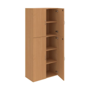 Policová skriňa Drive, zámok, 80x185x42 cm, buk/buk