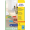 Etikety Avery odnímateľné 63,5x33,9 mm, modré