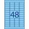Etikety Avery odnímateľné 45,7x21,2 mm, modré