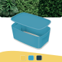 Úložný box s vekom Leitz MyBox, veľkosť S kľudná modrý