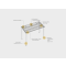 Pracovný stôl Uni, 180x75,5x80 cm, čerešňa/biela