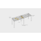 Pracovný stôl Uni k pozdĺ. reťazeniu, 120x75,5x160 cm, agát/sivá