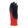 Rukavice pletené, polomáčané DONAU SAFETY Super Latex kat. II červené veľ. 10