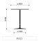 Barový stolík Chic RR10, p 80cm, v 110cm, celokovový, čierny