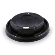 Viečko vypuklé čierne pre pohár Ø 80 mm (100 ks)