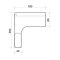 Pracovný stôl Flex, ergo, pravý, 180x75,5x200,0 (40x80) cm, agát/kov