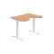 Pracovný stôl Motion Ergo, PO, 2S, 120x70,5-120,5x90 cm, buk/biela