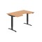 Pracovný stôl Motion Ergo, PO, 2S, 140x70,5-120,5x90 cm, buk/čierna