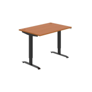 Pracovný stôl Motion, ZO, 2S, 120x70,5-120,5x80 cm, čerešňa/čierna